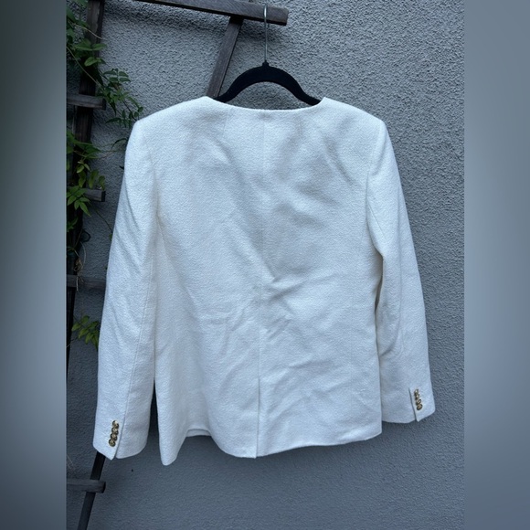 J. Crew Collection Alfie Collarless Blazer Cotton Blend Bouclé New with Tag! - Picture 9 of 11